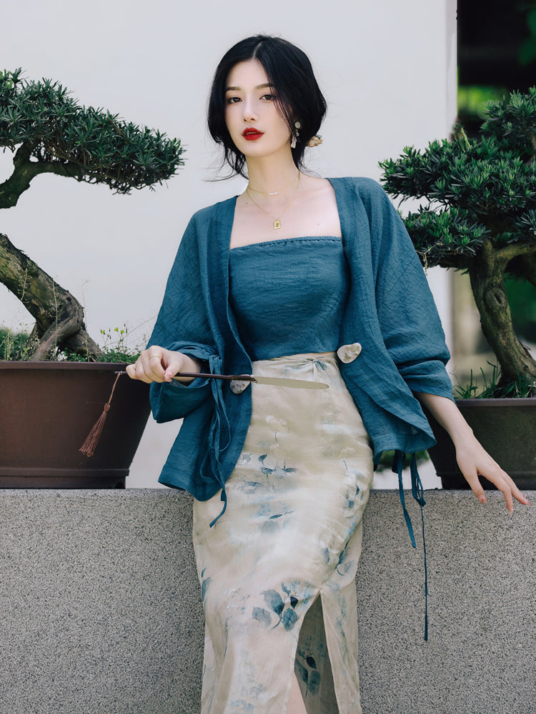 Women's Hanfu Element Three Piece Dress | Magic Stories