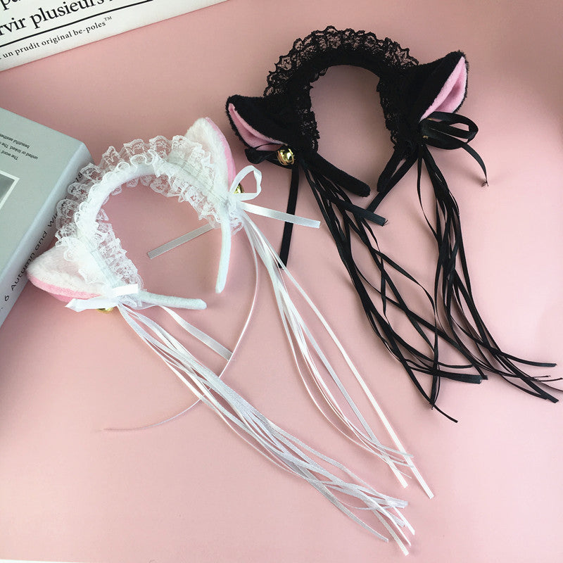 Japanese Girl Cute Bells Plush Cat Ears Headband Net Celebrity Live Holiday Dress — packaging