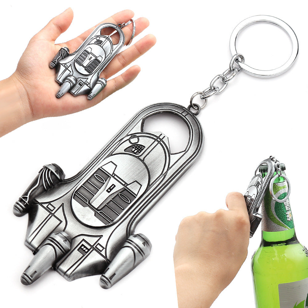 Star Spacecraft Battleship Key Ring Type Bottle Opener