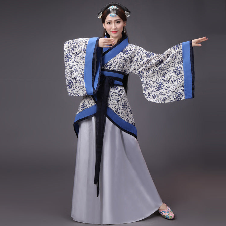 Hanfu National Costume Female Ancient Costume Quyuan Performance Costume — detail
