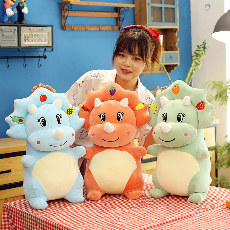 Creative Fruit Triceratops Plush Toy | Magic Stories