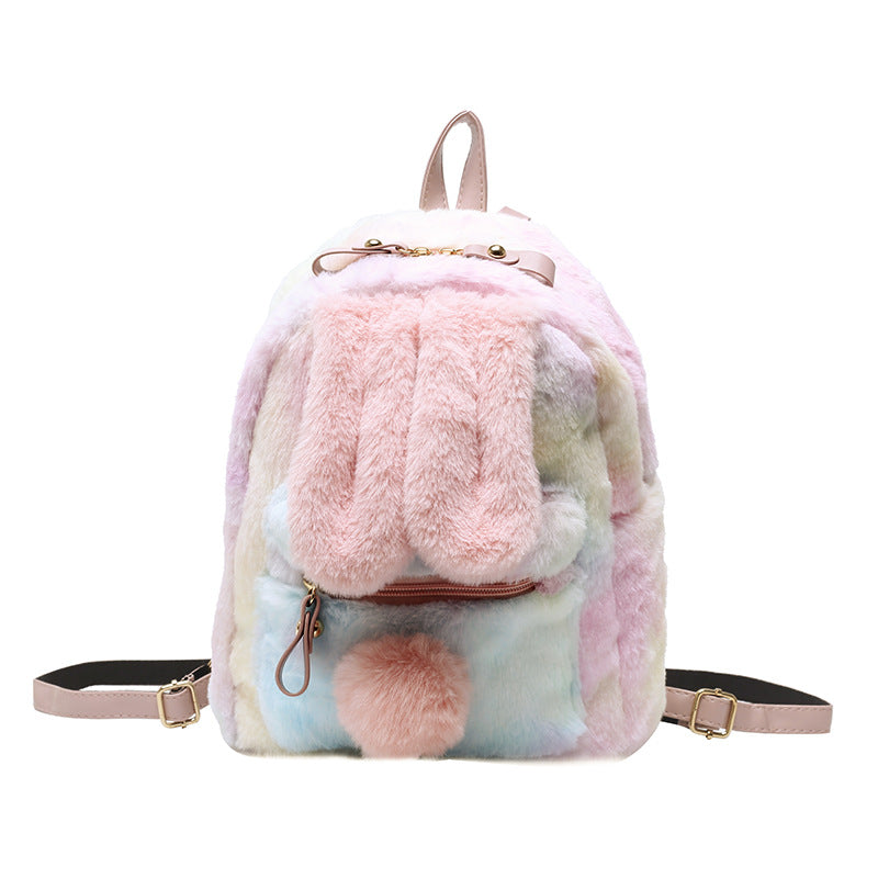 Girl Heart Bunny Ears Backpack Bunny Plush Backpack — packaging