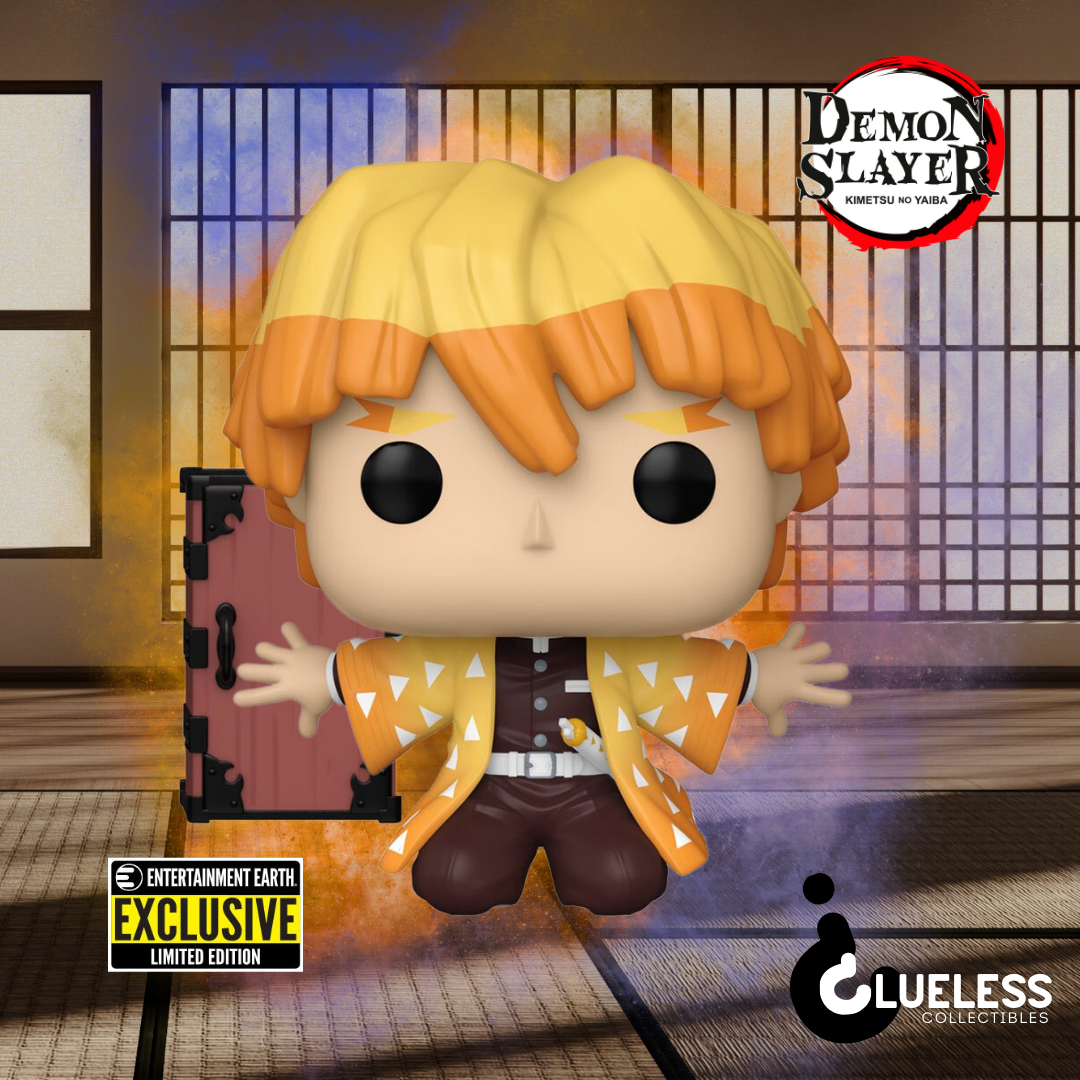 Zenitsu Protecting Nezuko's Box - Entertainment Earth Exclusive — back view