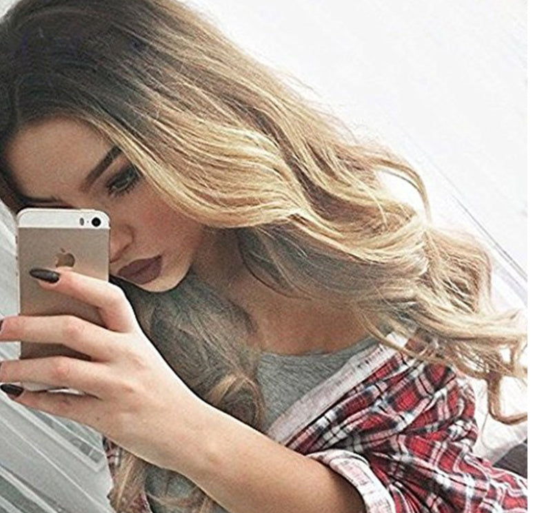 Explosion wig long curly hair gradient