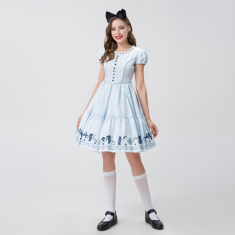 Blue Dress Maid Outfit Performance Costume | Magic Stories