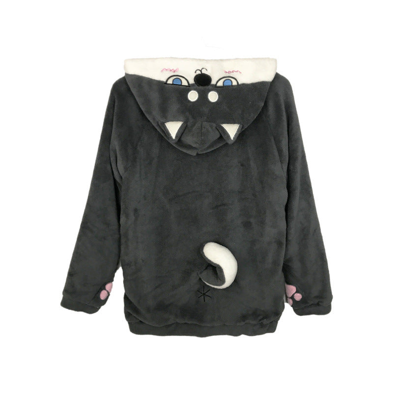 Shiba Inu theme hooded jacket anime sweater — in use