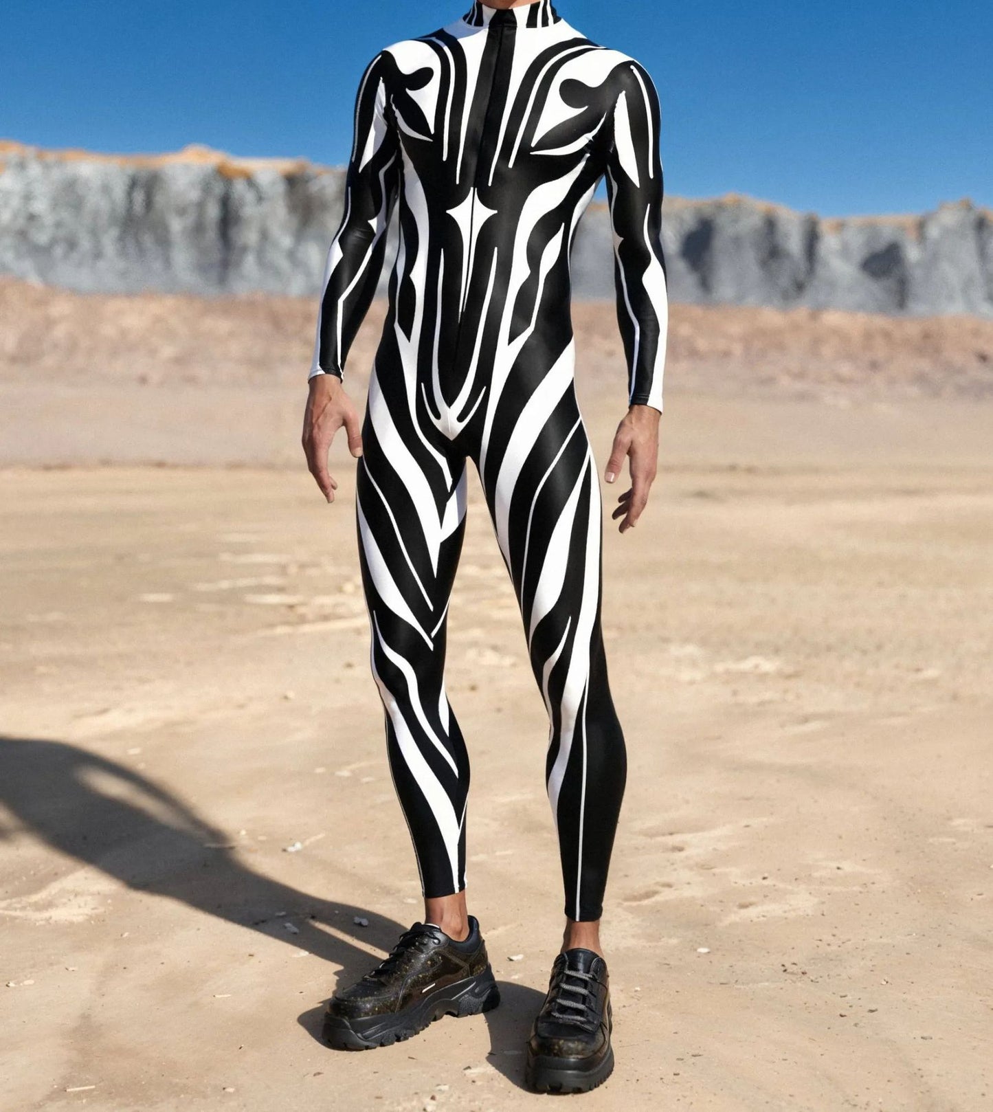 Halloween Tights 3D Digital Printing Cosplay One-piece Play Costume — detail