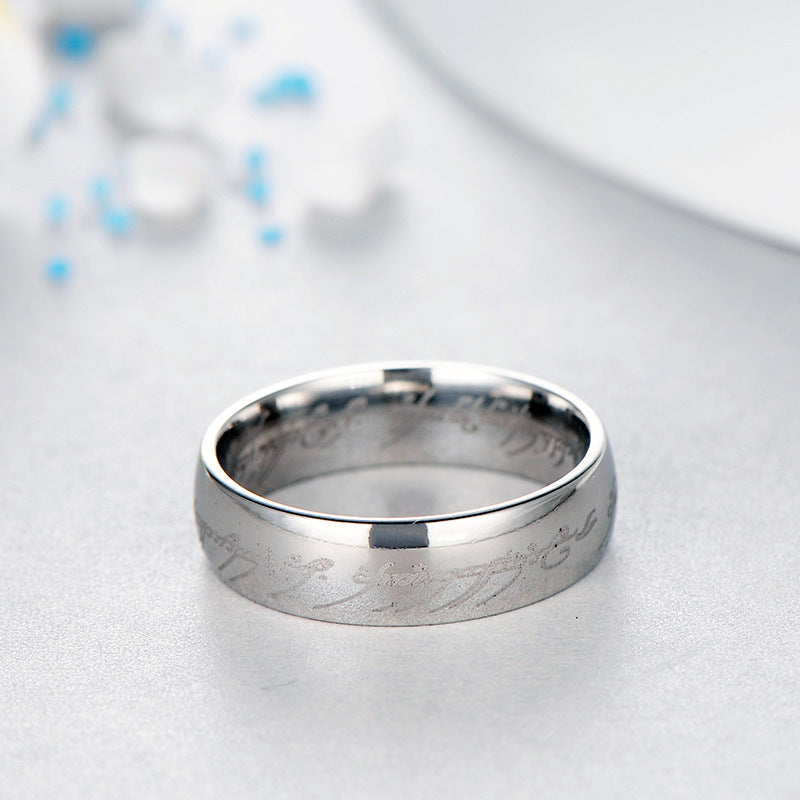 Titanium Steel Couple Ring