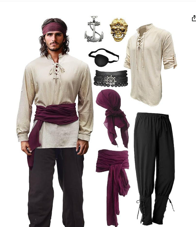 Halloween Men's Artistic Pirate Costume | Magic Stories
