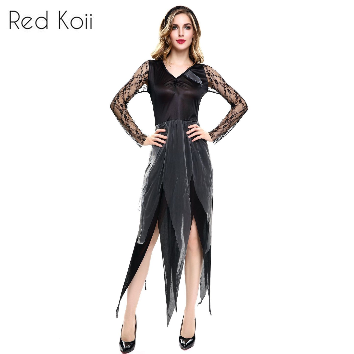 Masquerade Costume Party Dark Vampire Bride Cosplay Suit โ packaging