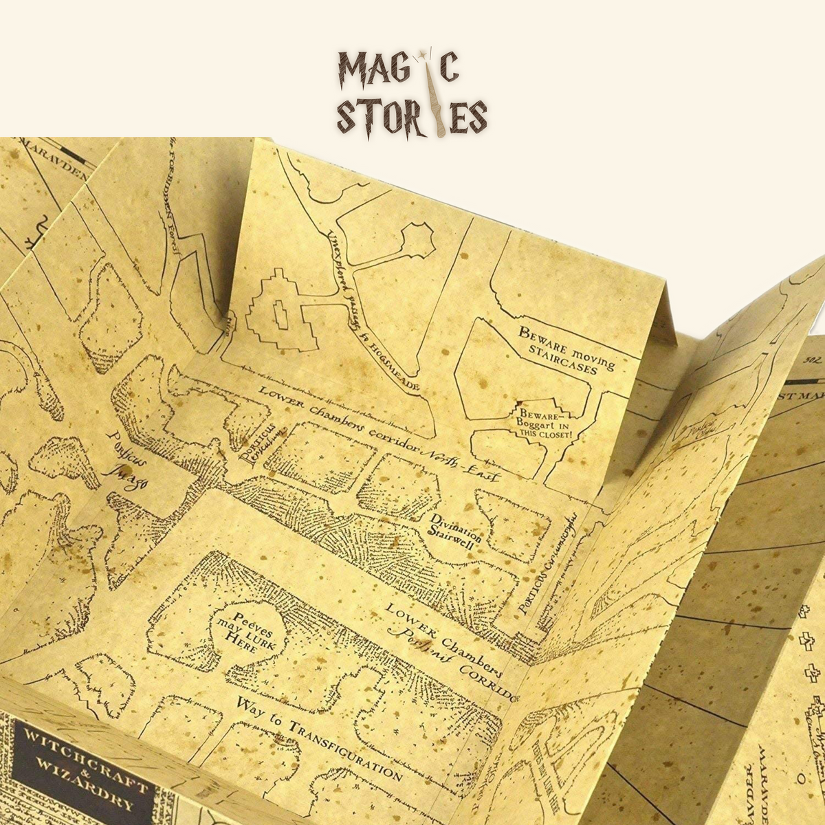 Enchanted Castle Map Wizarding Collectible — side view