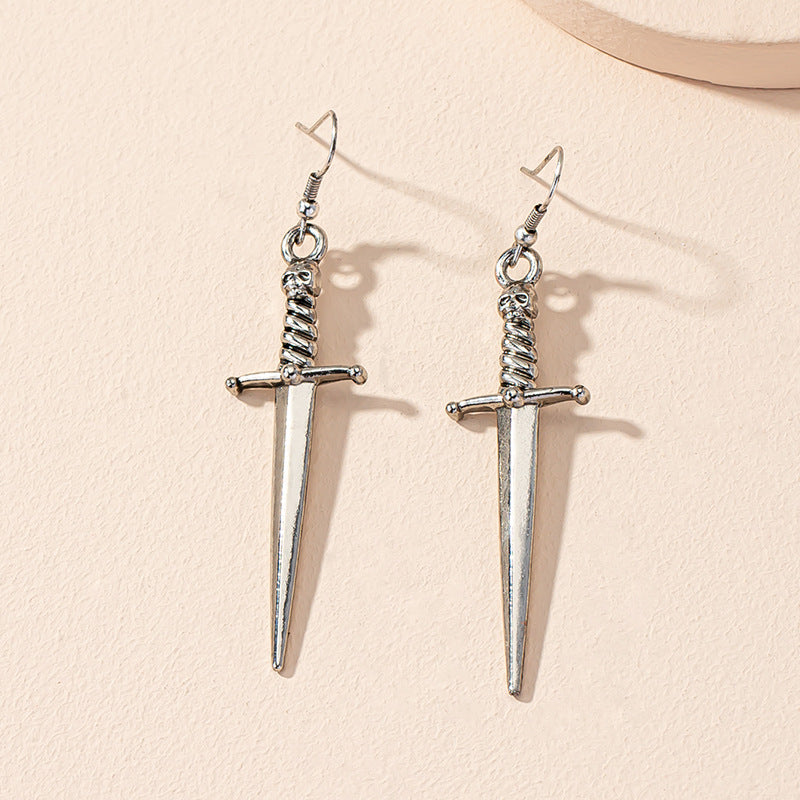 Exaggerated Gothic Long Sword Earrings | Magic Stories