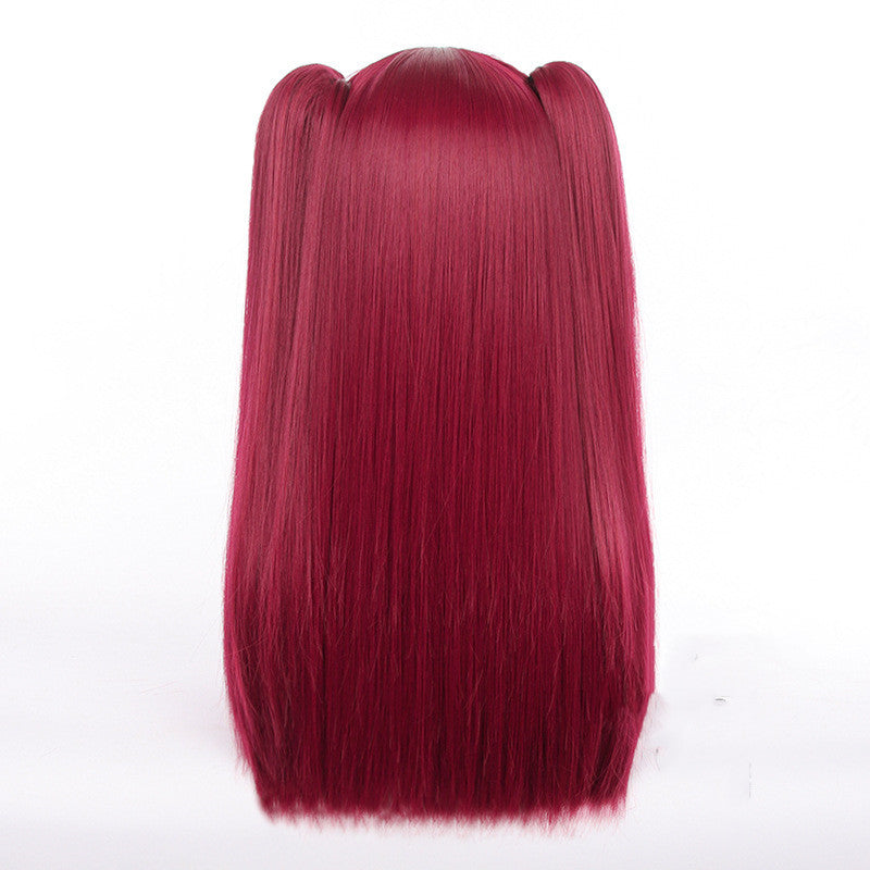 Women's Fashion Simple Cosplay Prop Wig — back view