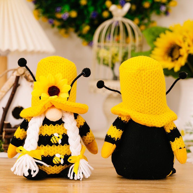 Bee Sunflower Standing Plush Toy | Magic Stories