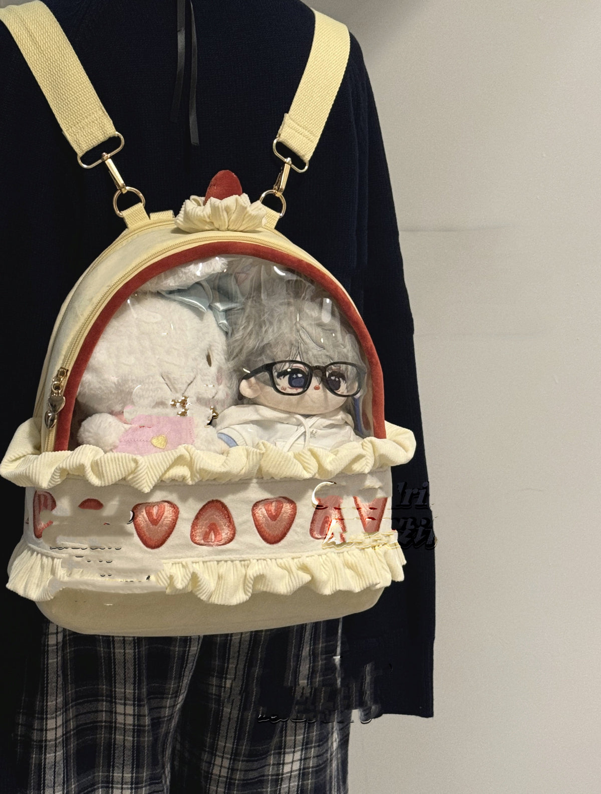 Strawberry Cream Cake Plush Backpack — packaging