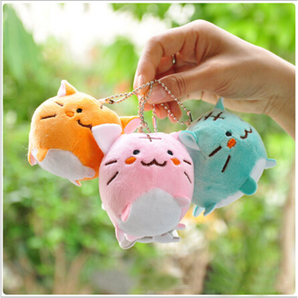 Little tiger cat plush pendant plush toy — in use