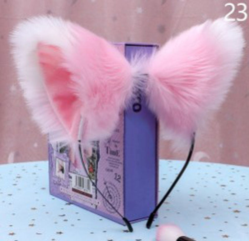 Anime Cat Girl Hair Hoop Headband Cat Ears — in use