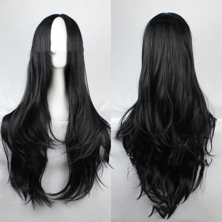 Color Wig Hand-rolled Multicolor Cosplay Center Point — side view