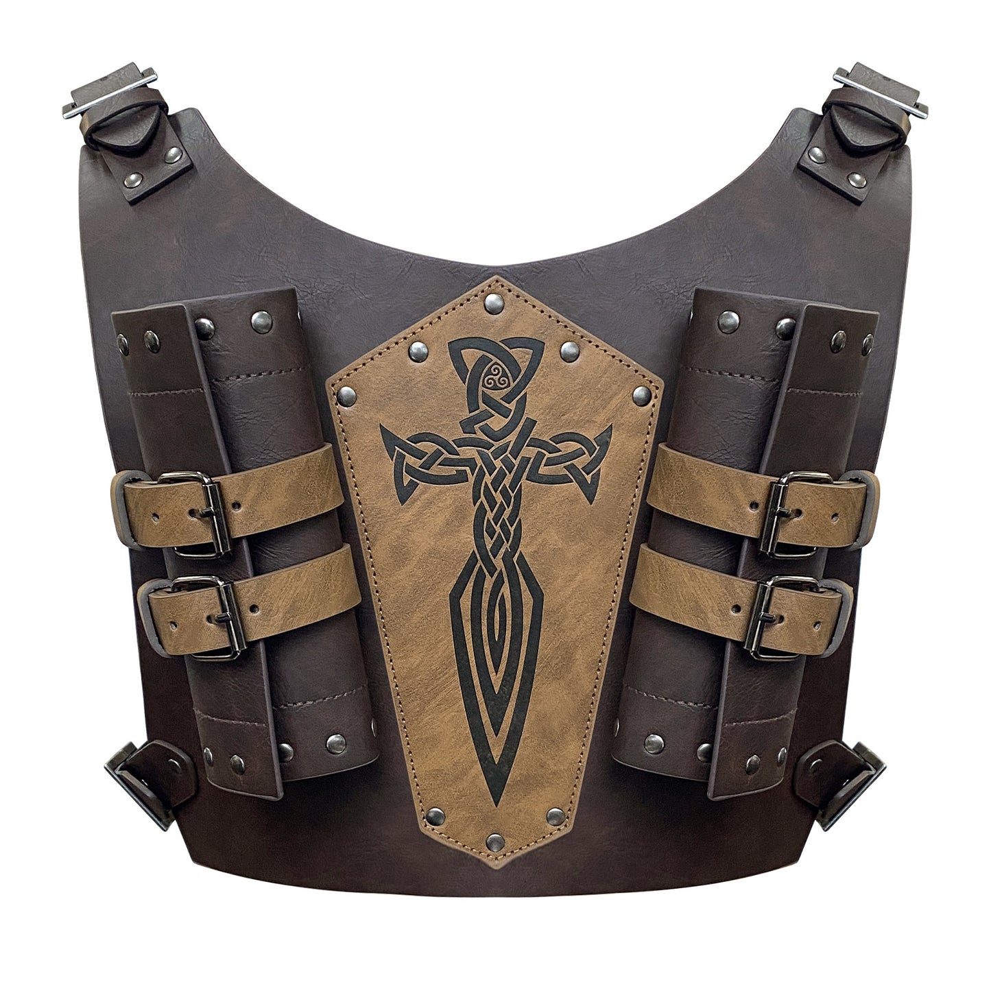 Medieval Strap Large Double Sword Set Retro COSPLAY Props — packaging