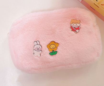 Warm Plush Cosmetic Bag Large Capacity | Magic Stories