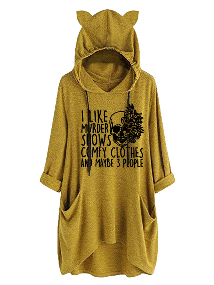 Cat Ears I-letter Cute Sweatshirt | Magic Stories