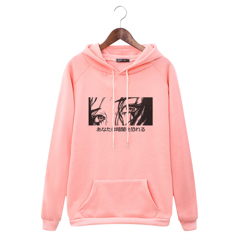 Women's Hoodie Anime Crying Girl Sweatshirt โ scale reference