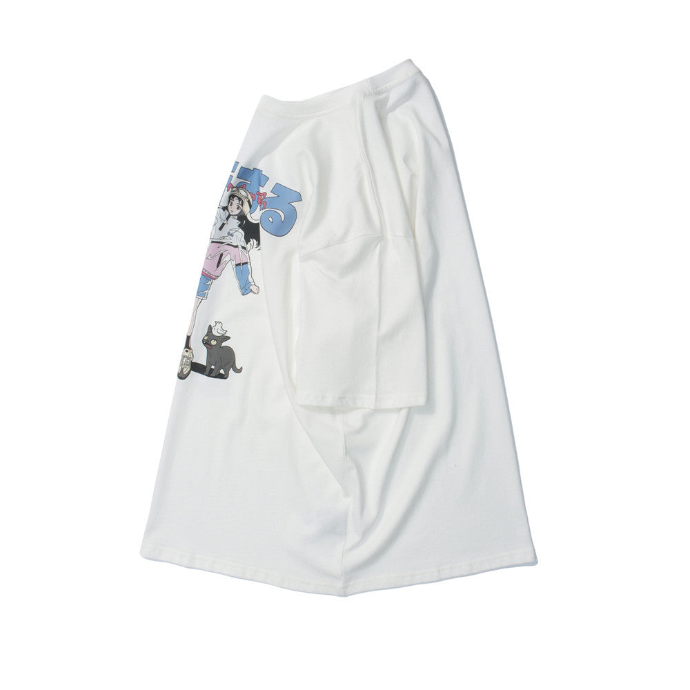 Men's Anime Print Short-sleeved T-shirt — detail