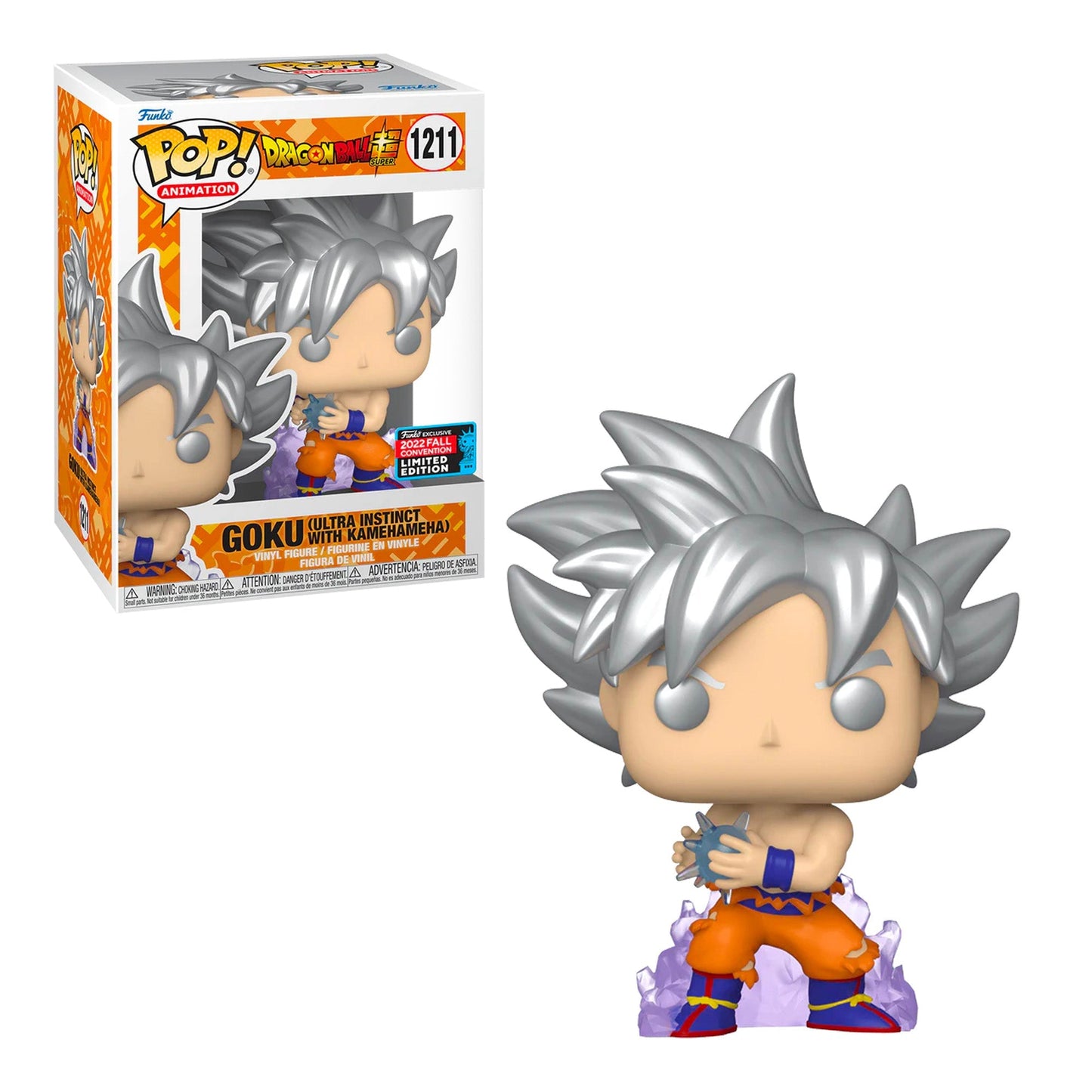 Dragon Ball Funko Pop 3-Pack — Super Saiyan Trunks, Vegito & Ultra Instinct Goku — side view