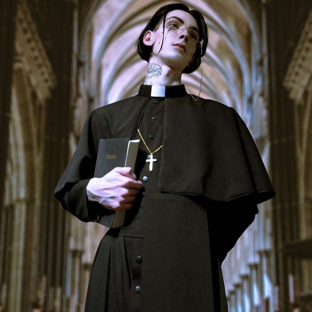 Halloween Theme Party Priest Cosplay Stage Costume — packaging