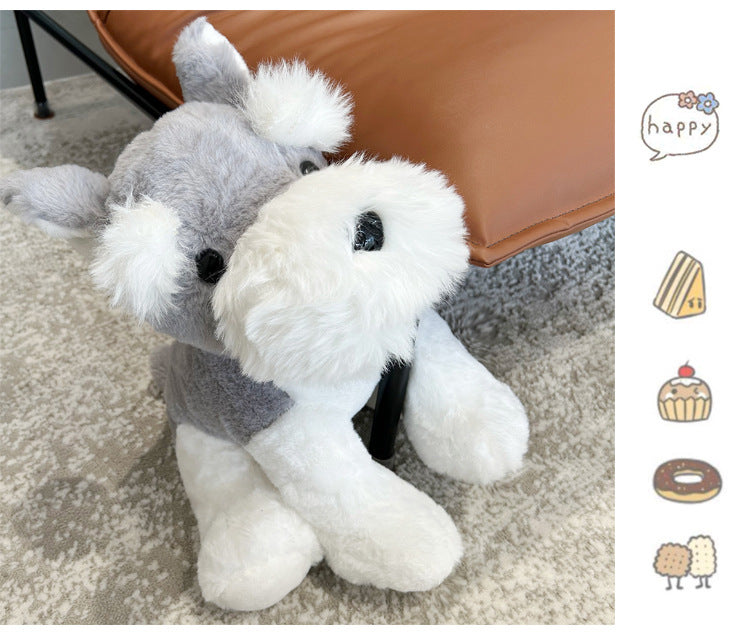 Cute Schnauzer Plush Toy Dog Doll | Magic Stories