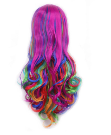 Big Wavy Curly Hair Multicolor Cosplay Wig | Magic Stories