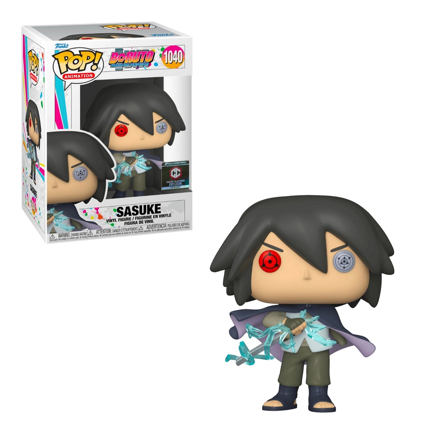 Naruto Funko Pop Duo — Hello Kitty & Friends Chococat + Boruto Sasuke — back view