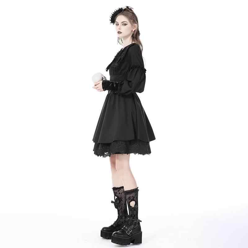 Female Coffin Collar Gothic Doll Dress | Magic Stories
