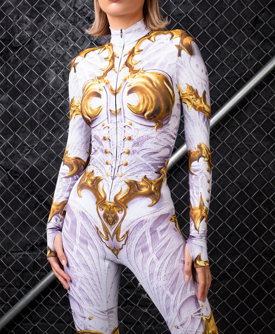 European And American Halloween Slim One-piece Tights 3D Digital Printing Cosplay Play — detail