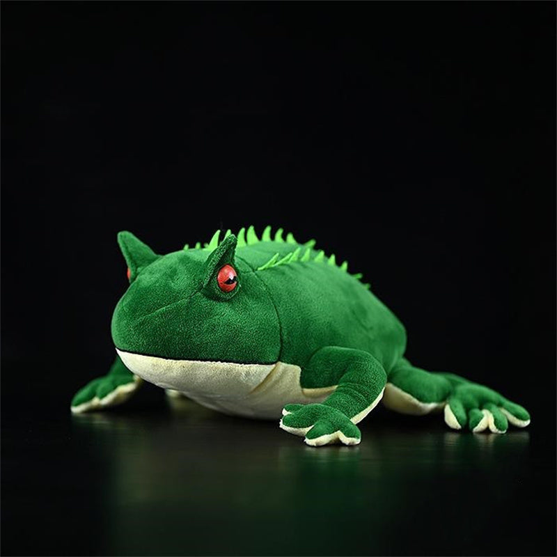 Kawaii Frog Plush 3-Pack — Simulation Frog, Northeast Tree Frog & Devil Frog — side view