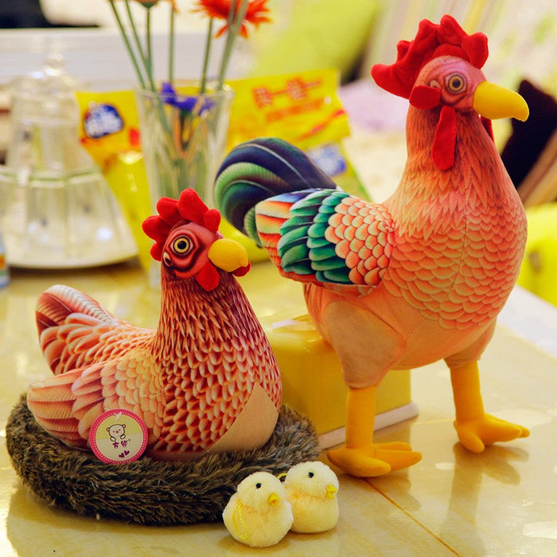 3D Simulation Big Rooster Plush Toy Doll | Magic Stories