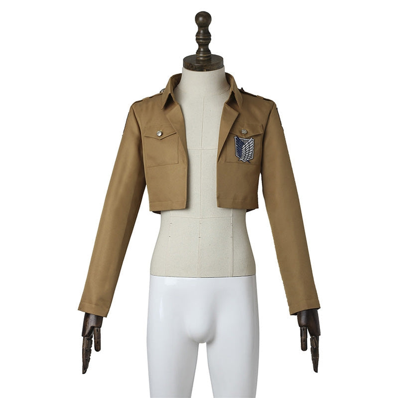 Attack on Titan Levi Ackerman Survey Corps Uniform Set Cosplay Costumes