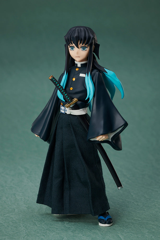 Demon Slayer BUZZmod. Figure 3-Pack — Rengoku Ver.2, Muichiro Tokito & Nezuko (Demon Advancing Ver.) — back view