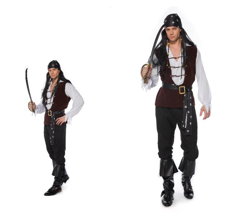 Jack Sparrow Cosplay Costume - Pirates of the Caribbean — back view