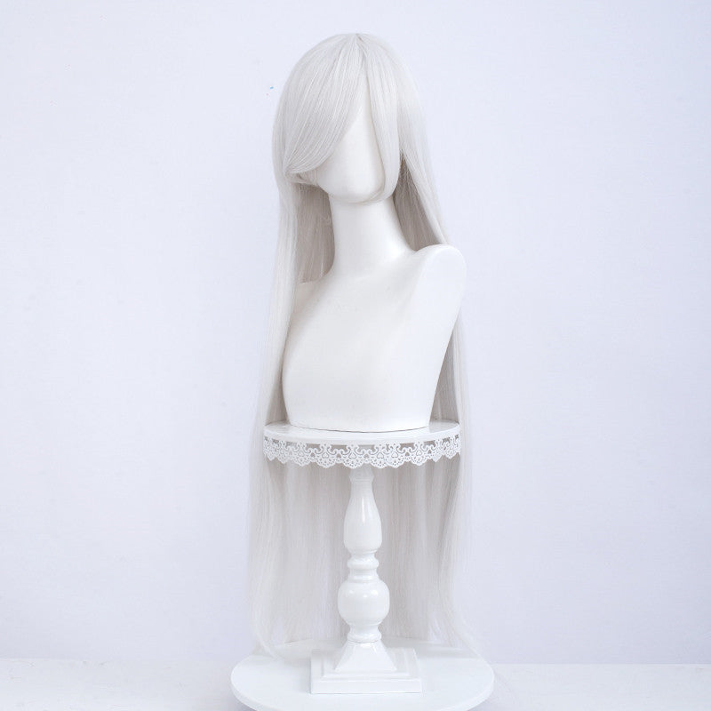 Long Bangs Multi-color Cosplay Wig Headgear — in use