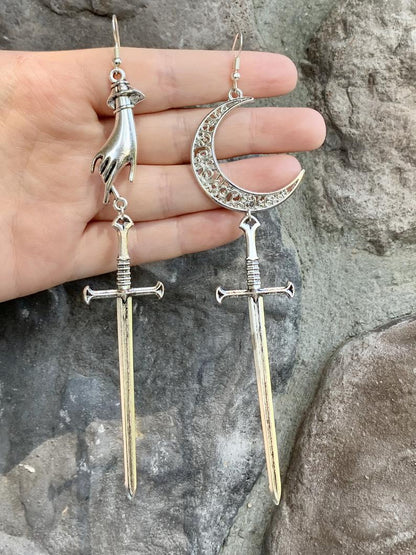 Women's Long Sword Earrings Halloween | Magic Stories