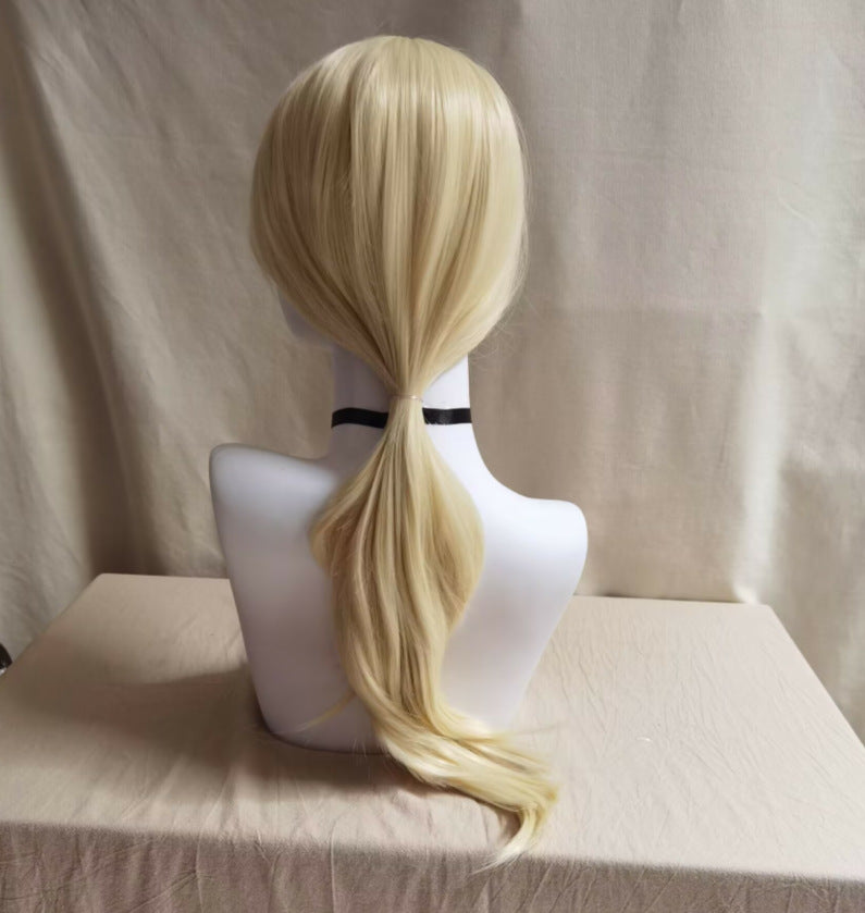 Light Golden Cosplay Wig Micro Curly Long Wig — packaging