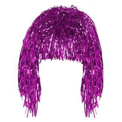 Cosplay Rain Silk Disco Masquerade Wig — in use
