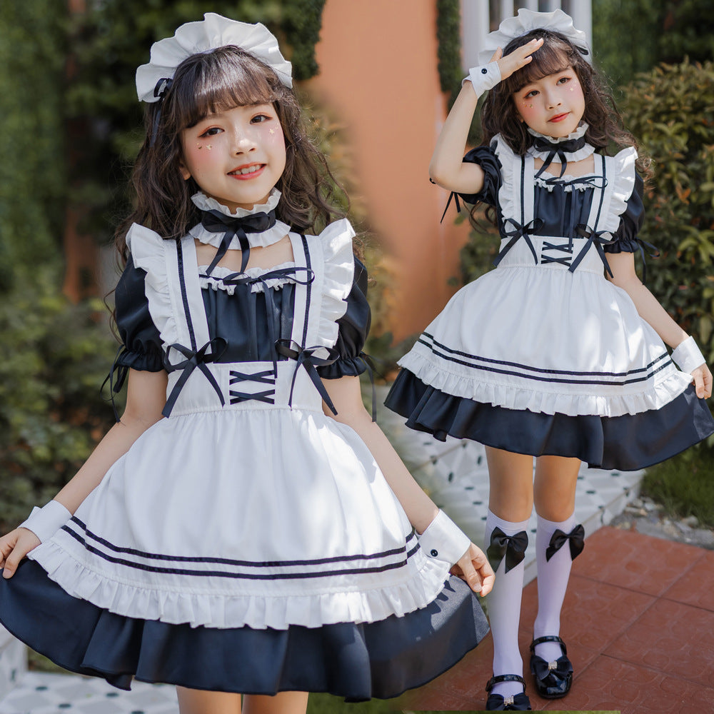 Japan Girl's Black Maid Costume Loli Maid | Magic Stories