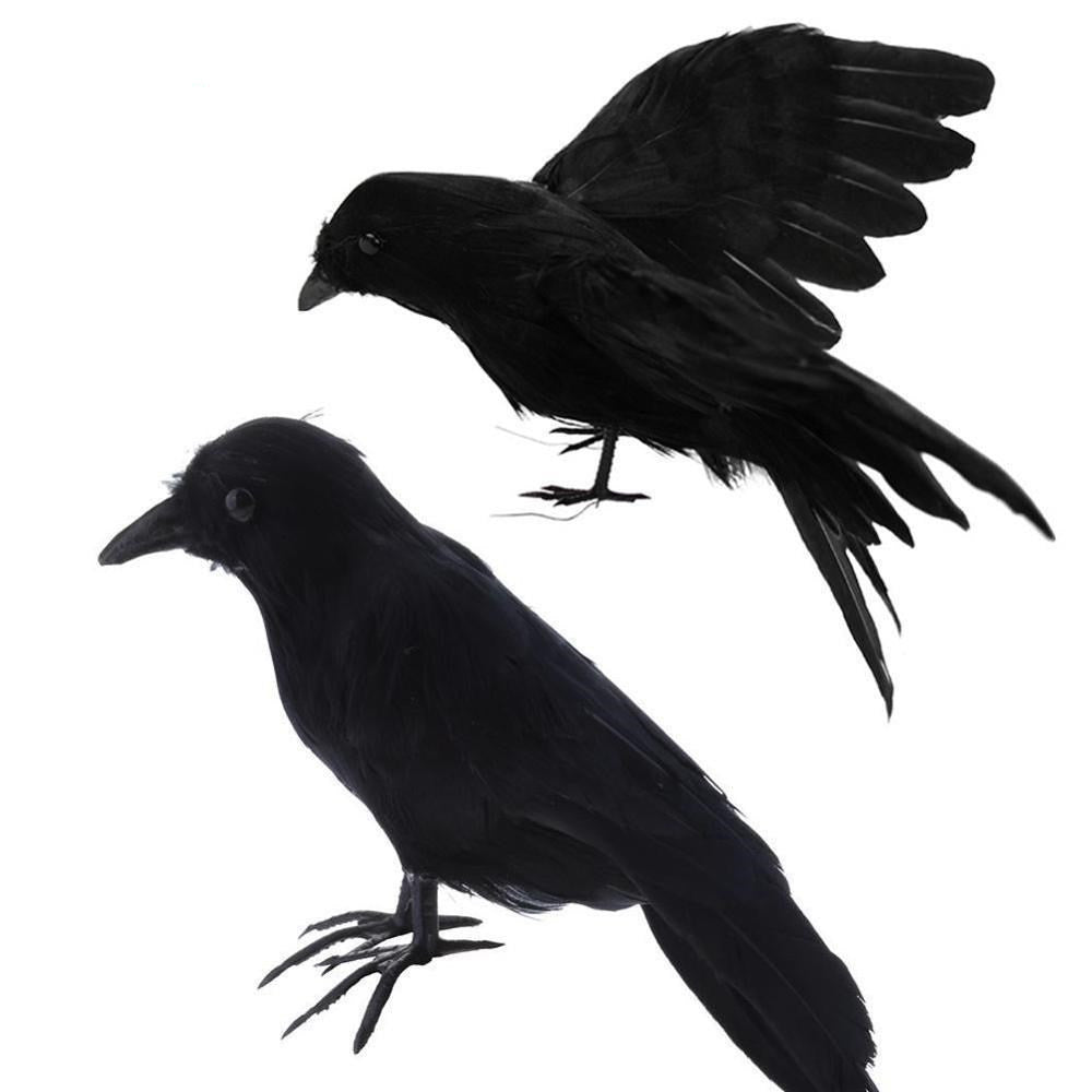 Halloween Artificial Crow Decoration — detail