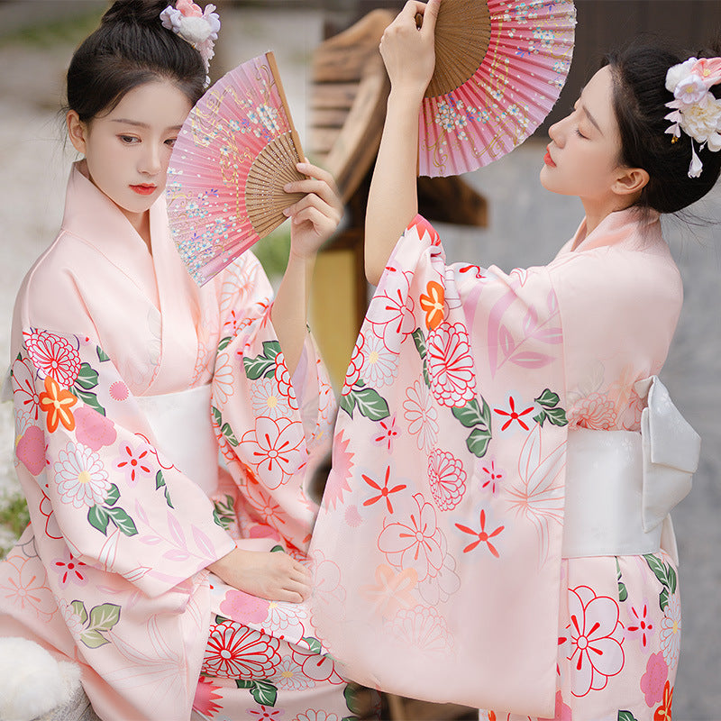 Japanese Modified Kimono Women's Formal Traditional Dress — side view