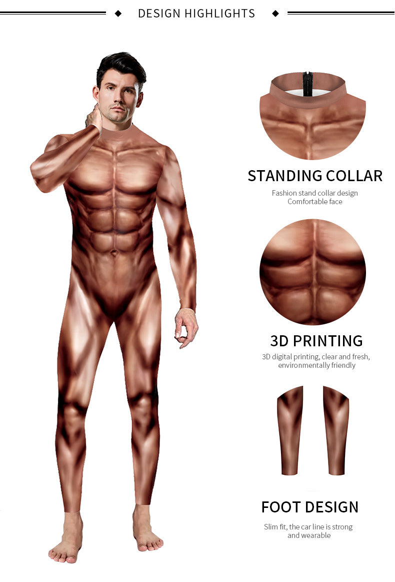 Cosplay Digital Printing Pattern One-piece Men — detail