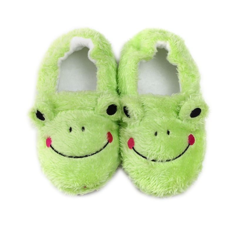 Cartoon Frog Indoor Plush Slippers — detail