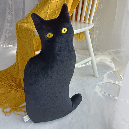 Cartoon Black Cat Pillow Plush Toy | Magic Stories