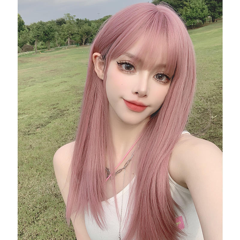 Wig Female Long Hair Summer Lolita — back view